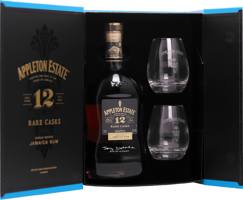 Appleton Estate Rare Blend 12y 43% 0,7 l (darčekové balenie 2 poháre)