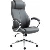 Kancelárske kreslo Salford pravá koža, sivá
