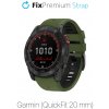 FixPremium - Dvojfarebný Silikónový Remienok pre Garmin (QuickFit 20mm), tmavozelený