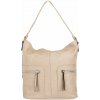 TESSA dámska koženková kabelka tmavo béžová