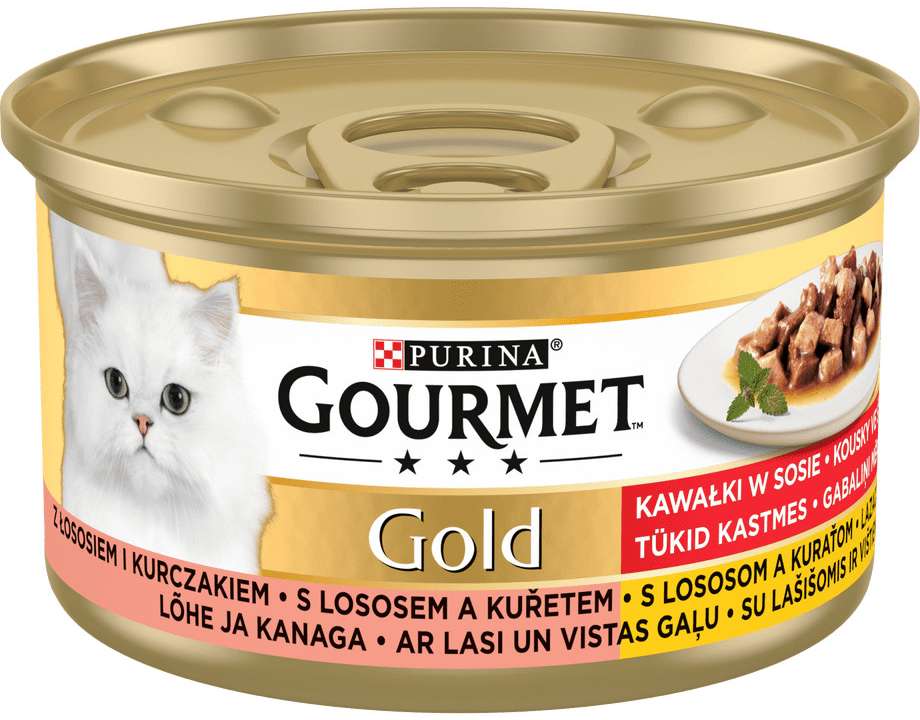 Gourmet GOLD losos a kura v omáčke 24 x 85 g