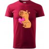 Zamilovaná kapybara - Klasické pánske tričko vyššej gramáže - 4XL ( Marlboro červená )
