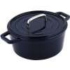 SK SOLINGEN Pekáč s pokrievkou liatinový okrúhly so smaltovaným povrchom ALPEN 14 cm modrá (CS-079345)