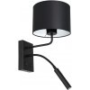 Luminex | Nástenná lampa ARDEN 1xE27/60W+1xG9/8W/230V čierna/biela | LU3468