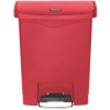 Kôš nášlapný Front STEP SLIM JIM 50l červený Rubbermaid (Odpadkový nášlapný kôš STEP SLIM JIM 50litr. Rubbermaid červený)
