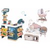 Set obchod elektronický s váhou a skenerom Super Market a domček pre bábiky Smoby elektronický s dennou a nočnou zónou a hlboký kočík