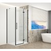 Gelco TRINITY BLACK obdĺžniková sprchová zástena 900x800mm, matné sklo, pravé GT5680-90MR-B