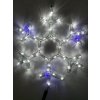 HIBRIGHT LED snehová vločka studená biela s modrým FLASH efektom