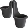 Prosperplast Kvetináč RESPANA TWINS 46,3 cm antracitový