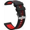 Silikónový remienok Ricardo 20mm (pro Garmin Fenix 8/7S/6S (43mm), aj.), čierny V1, Quick Release