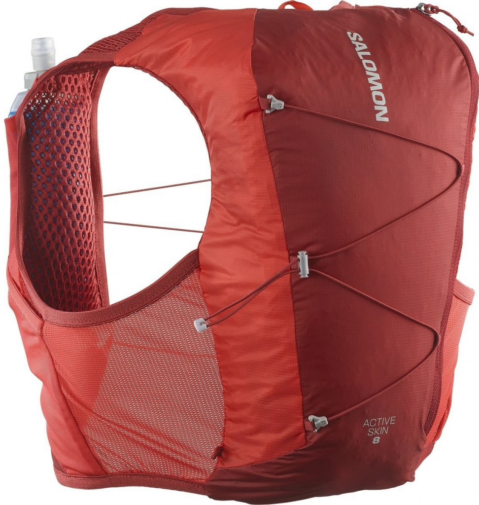 Salomon Active Skin 8 l with flasks red/ebony