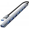 DeTech USB Hub so 7 portami USB 3.0 - šedá