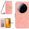 VSETKONAMOBIL 104580 ART SUNFLOWER Peňaženkový obal so šnúrkou pre Xiaomi 15 Ultra ružový