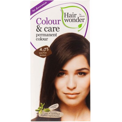 Hairwonder Colour & Care Bio prírodná dlouhotrvající farba na vlasy 4.03 Mocha Brown - mocca