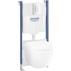 Závesné WC set GROHE Euro Keramik 5v1 bez splachovacieho kruhu vr. WC dosky 39535000