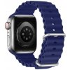 Remienok na hodinky APPLE WATCH 38/40/41mm modré DUX DUCIS OCEAN WAVE (Športový silikónový remienok pre Apple Watch 38/40/41 mm)