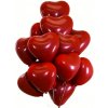 Balón srdce Partivo červený burgundský latex 12 palcov 20 ks