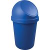 Odpadkový kôš, s výklopným vekom, 45 l, plast, HELIT, modrá