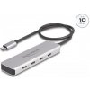 Delock - Rozbočovač - 10 Gbps, with 35 cm connection cable - 4 x USB-C - desktop 64231