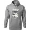 Happy Camper - Mikina pánska Cape s kapucňou - 2XL ( Tmavosivý melír )