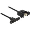 Delock USB kábel USB 2.0 USB Micro-B zásuvka, USB-A zásuvka 0.25 m čierna 85109; 85109