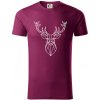 Geometria - Veľký jeleň - Tričko z organickej bavlny - 2XL ( Fuchsiová )