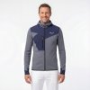 Mikina SALEWA Puez 2 Dry M L/S Hood FZ Tee Navy Blazer Melange Tmavomodrá M