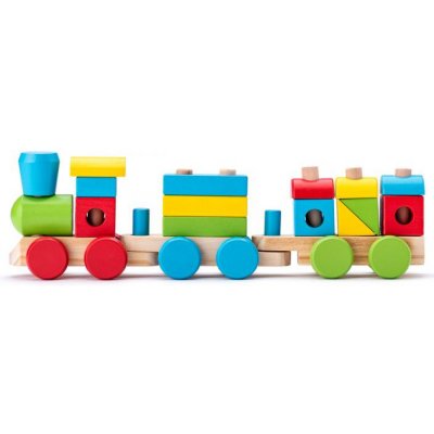 Woody drevený skladací nákladný vlak