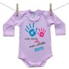Boodyy Ružové Body s dlhým rukávom Som malá ale mám veľkého brata 62 (2-4 mesiace)