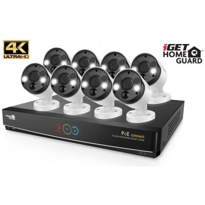 iGET HGNVK164908 - Kamerový UltraHD 4K PoE set, 16CH NVR + 8x IP 4K kamera, zvuk, SMART W/M/Andr/iOS HGNVK164908