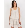 Volánové mini šaty TW-SK-BI-8139.44 light beige