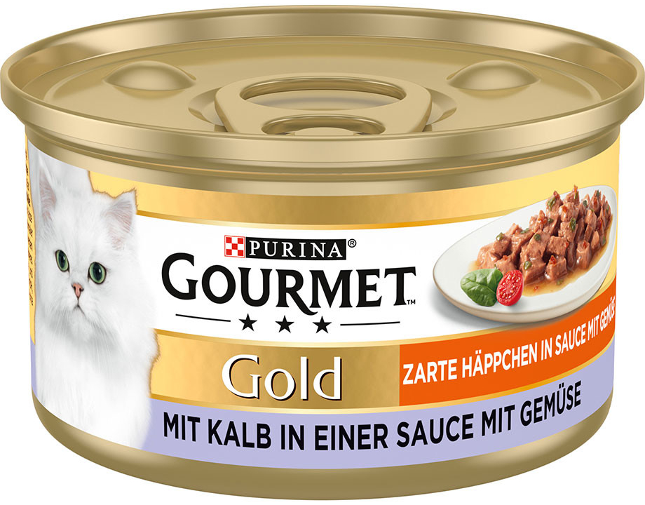 Gourmet Gold jemné kousky telecí a zelenina 24 x 85 g