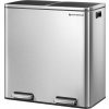 Songmics na triedený odpad 2 x 30 L strieborný