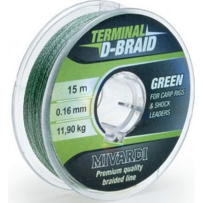 MIVARDI - Šnúra Terminal D-Braid - Green 0,18 mm 15 m
