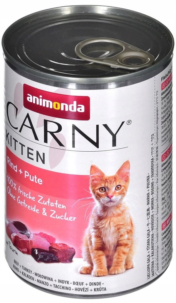 Animonda Carny Kitten hovädzie a morčacie srdiečka 400 g