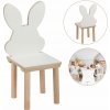 Detská stolička Zajačik drevená, stolička do detskej izby Pucek