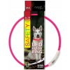 Obojok Dog Fantasy LED nylon ružový 65cm