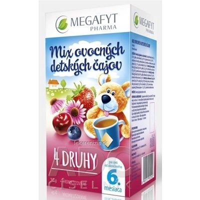 MEGAFYT MIX ovocných detských čajov 4 DRUHY 20x2 g