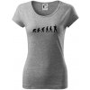 Evolúcia baseball pálkar náprah + loptička - Dámske tričko Pure - XL ( Tmavosivý melír )