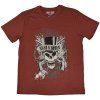 Tričko Guns N’ Roses - Faded Skull, Unisex,Červená,S