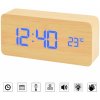 Jenifer Clap-AlCLOCK-5-Bamboo Budík drevený s reakciou na tlesknutie, digitálny, bambusová farba