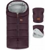 Fusak do kočárku Petite&Mars Set fusak Jibot 3v1 + rukavice na kočárek Jasie Mysterious Plum (8596202014324)