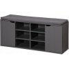 KESPER Regál na topánky so sedadlom s 2 dvierkami a 6 priehradkami 103 x 48 x 30,5 cm KESPER 15919