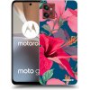 Picasee silikónový čierny obal pre Motorola Moto G32 - Hibiscus