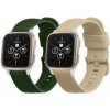 2x Náramok kwmobile Garmin Venu Sq 2 Music / Sq 2 zelená, béžová
