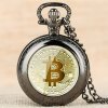 Bitcoin Vreckové Hodinky Čierna