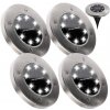 Sada 4x záhradná lampa 8x LED 0,8W SOLAR DOGRUNT s krytím IP54