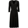 Lauren Ralph Lauren Dlhé šaty CARLYNA 3/4 SLEEVE Čierna