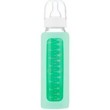 EcoViking dojčenská fľaša sklenená úzka silikónový obal mätová 240 ml