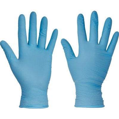Cerva BARBARY Jednorazové rukavice Modrá, 100 kusov, 10